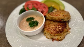 Easy Crab Cakes recipe with remoulade sauce [upl. by Halueb]