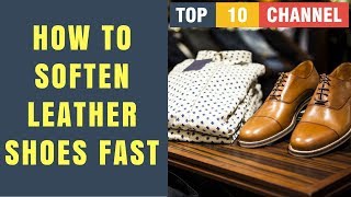 How To Soften Leather Shoes Fast with Olive oil  Coconut oil  Vaseline  Shoe polish [upl. by Tabbi385]