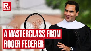 I Graduated Tennis Roger Federer Imparts Life Lessons In Inspiring Speech At Dartmouth College [upl. by Anivlis]