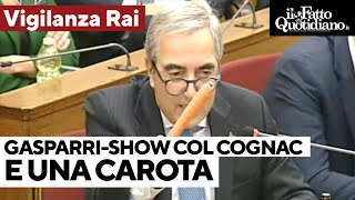 Ranucci in Vigilanza Rai ma lo show lo fa Gasparri gli offre un cognac poi tira fuori una carota [upl. by Aeriel]