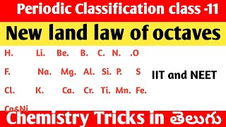 Newlands law of octaves in telugu  Law of newland octaves [upl. by Liggitt]