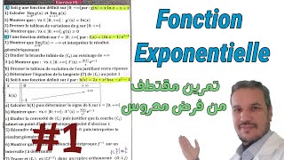 les fonctions exponentielles exercice 🚩 préparer au contrôle 2BAC [upl. by Redman]