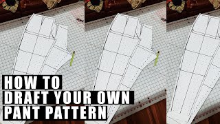 How to Draft a Pant Pattern  Personal Style  Happily Dressed [upl. by Adnovahs930]