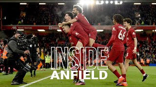 Inside Anfield Liverpool 70 Manchester United  UNSEEN FOOTAGE from recordbreaking evening [upl. by Doro]