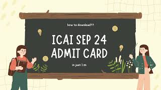 How to download CA intermediate admit card 📝💯motivation studytipsandtricksforexams [upl. by Elleinnad]