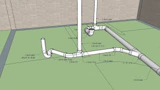 basement bathroom roughin drain and venting2 [upl. by Odlonra]