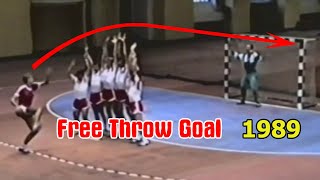 Free Throw Goal  Handball 1989  USSR Championship [upl. by Julide664]