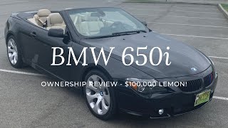 BMW 650i 6 Series Convertible E63 48 Litre V8  Ownership Experience [upl. by Sirred]