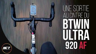 SORTIE AU CINTRE DU BTWIN ULTRA 920 AF [upl. by Enitsirt354]