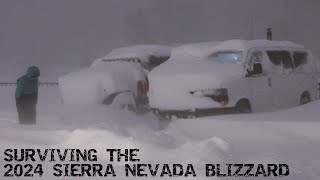 Surviving HUGE Blizzard in Truckee California  Life in a 4x4 Van [upl. by Inahpets554]