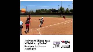 Jordynn Williams 2026 MIFOF 2024 End of Summer Defensive Highlights [upl. by Marj]