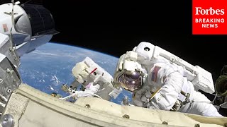 NASA Releases Spacewalk Footage From Astronauts Outside International Space Station [upl. by Nimocks]