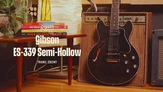 Gibson ES339 SemiHollow in Trans Ebony Guitar Demo  Russo Music [upl. by Ahtnams533]