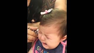 8 month old getting ears pierced [upl. by Doralynne392]