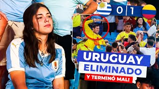 URUGUAY vs COLOMBIA  REACCIÓN a la ELIMINACIÓN de HINCHA URUGUAYA en el estadio Copa América 2024 [upl. by Nesyt]