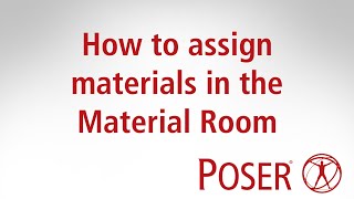 How to Assign Materials in the Material Room in Poser 12 [upl. by Chloris380]