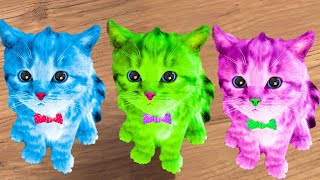 LITTLE KITTEN ADVENTURE SONG  LETS LEARN FUNNY COLOURS WITH KITTY FOR KIDS [upl. by Katharine]