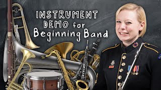 Instrument Demonstration for Beginning Band [upl. by Nannette291]