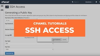 cPanel Tutorials  SSH Access [upl. by Bak]