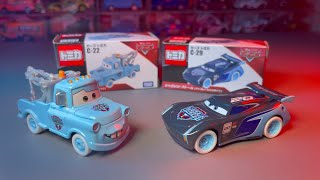 Ice Racers Jackson Storm amp Mater by Tomica from Disney Pixar Cars Unboxing  ASMR [upl. by Alil]