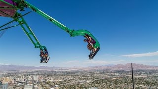 EXTREME THRILL RIDES IN LAS VEGAS 900FT HIGH  Stratosphere amp Zipline [upl. by Apps273]