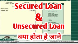 WHAT IS SECURED LOAN AND UNSECURED LOAN  SECURED LOAN  UNSECURED LOAN [upl. by Laven918]