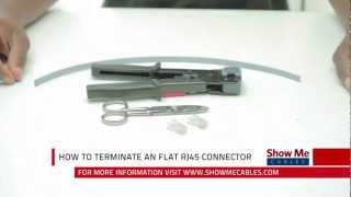 How To Terminate a Flat RJ45 Connector [upl. by Ahtibat931]