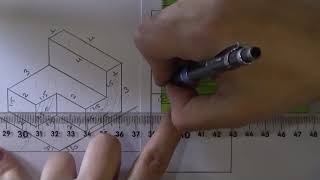 Teknik Resim 31 KonuPerspektifin İzometrik  Epür Açık İzdüşüm Düzleminde Çizimi [upl. by Kessler]