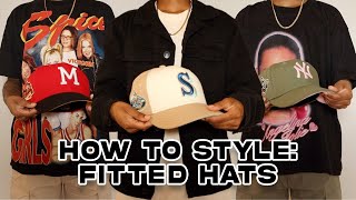 How to Style Fitted Hats  Streetwear Fitted Hat Outfit Ideas [upl. by Anej432]