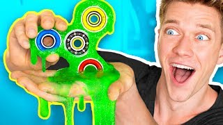 DIY Slime Fidget Spinner That ACTUALLY SPINS How To Make Rare Giant Fidget Spinners amp Tricks [upl. by Quigley]