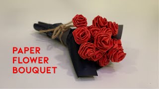 How to fold paper flower Bouquet  Origami Rose Bouquet [upl. by Ambrosio]