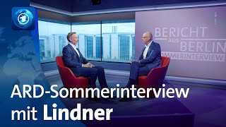 ARDSommerinterview mit Christian Lindner Bundesfinanzminister [upl. by Koetke757]