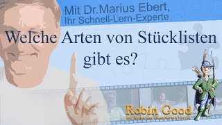 Welche Arten von Stücklisten gibt es [upl. by Arras826]