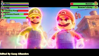 The Super Mario Bros Movie 2023 Final Battle with healthbars 22 [upl. by Karena733]