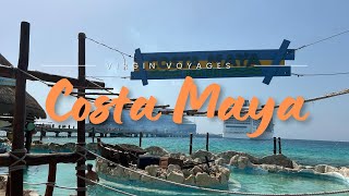 Costa Maya Cruise Port  Dolphin Encounter  Virgin Voyages Valiant Lady [upl. by Ogilvie]