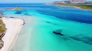 La Pelosa Stintino  4K DRONE ðŸ˜ Beach Sardinia [upl. by Edison]