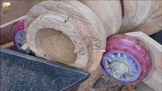 Woodturning  The decanter for wine  O decantador para vinho [upl. by Les]