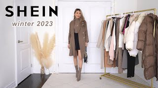 HUGE SHEIN TRYON HAUL  winter 2023 outfits 💕 [upl. by Biagi660]