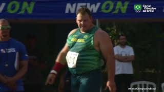 GP Brasil de Atletismo  Arremesso do peso masculino  Darlan Romani é campeão com 2138m [upl. by Rufus435]