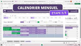 Créer un calendrier mensuel  Episode 33  Tuto Excel [upl. by Rehpotirhc]