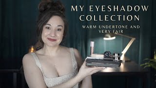 My Curated Eyeshadow Collection for my Pale Warm Undertones [upl. by Ahsatam326]