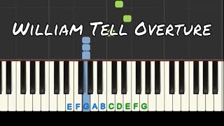 William Tell Overture easy piano tutorial with free sheet music [upl. by Enived]