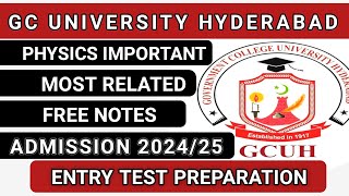 Secrets to Excel in GC University Physics Entry Test 202425 [upl. by Dlanger]