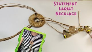 How to Make Lariat Necklace  Boho Style [upl. by Latona]