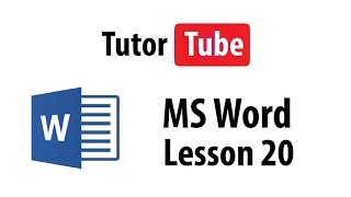 MS Word Tutorial  Lesson 20  Tab Stops and Indents [upl. by Alberik447]