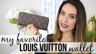 MY FAVORITE LOUIS VUITTON WALLET  Clemence Wallet Review  Shea Whitney [upl. by Rekrap]