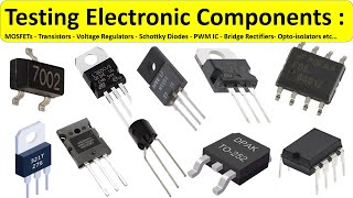 Electronic Components Testing Using Multimeter Part 2  MOSFET Transistor  Voltage Regulator [upl. by Thatch]