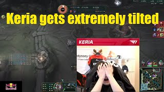 T1 Keria gets extremly tilted Korean SoloQ [upl. by Aurilia]