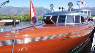 South Tahoe Antique Wooden Boat Classic [upl. by Arbmahs]