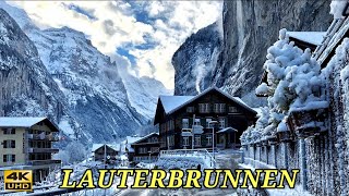 Lauterbrunnen 🇨🇭 Switzerland  Most Beautiful Village In Switzerland 4K Ultra HD [upl. by Haleelahk]